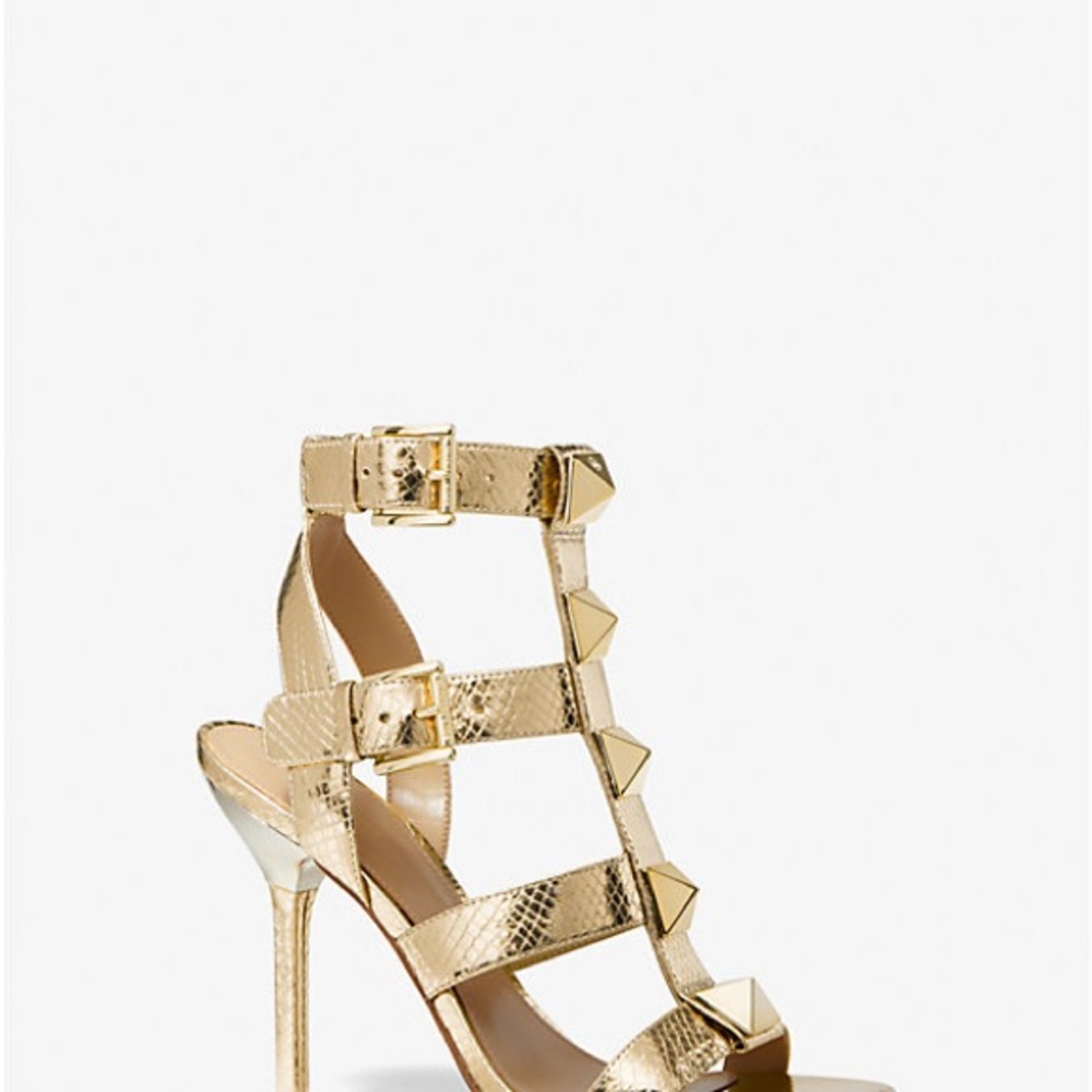 Michael Kors Collection Gold Gladiator Sandals